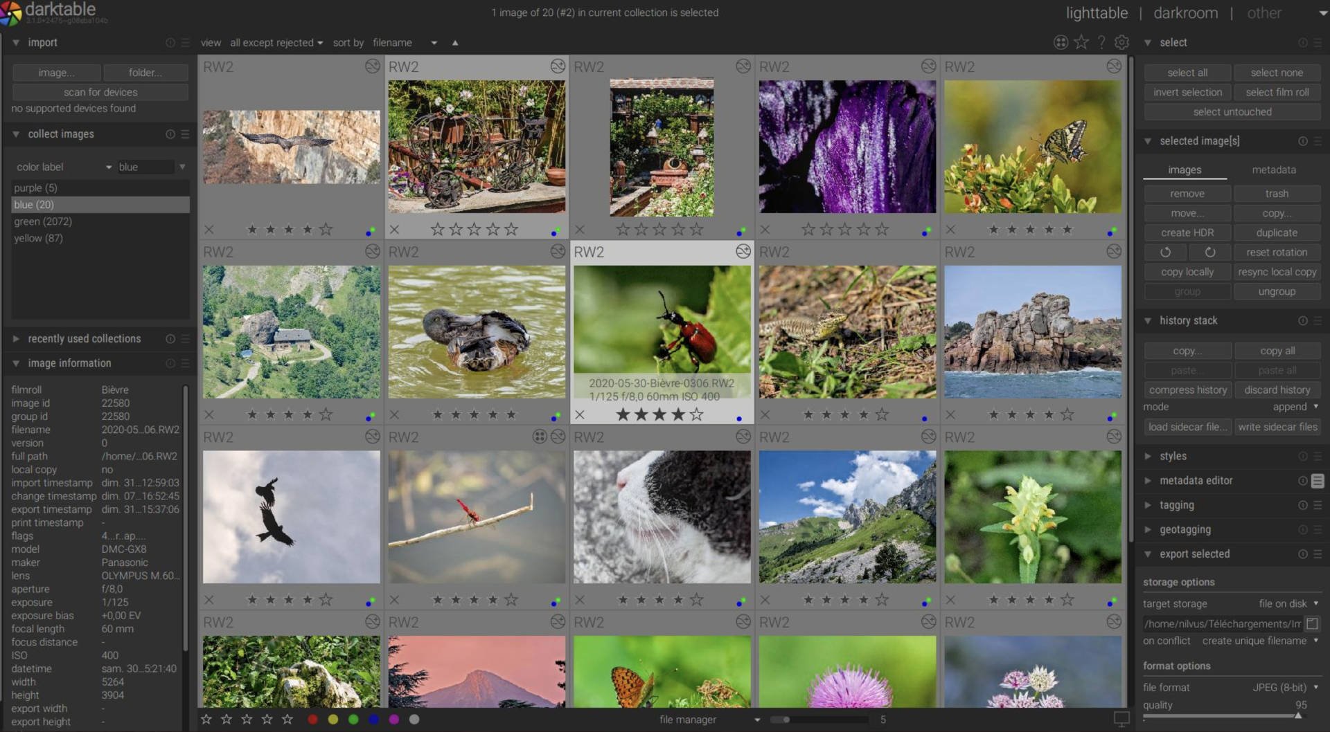 darktable free photo editing software